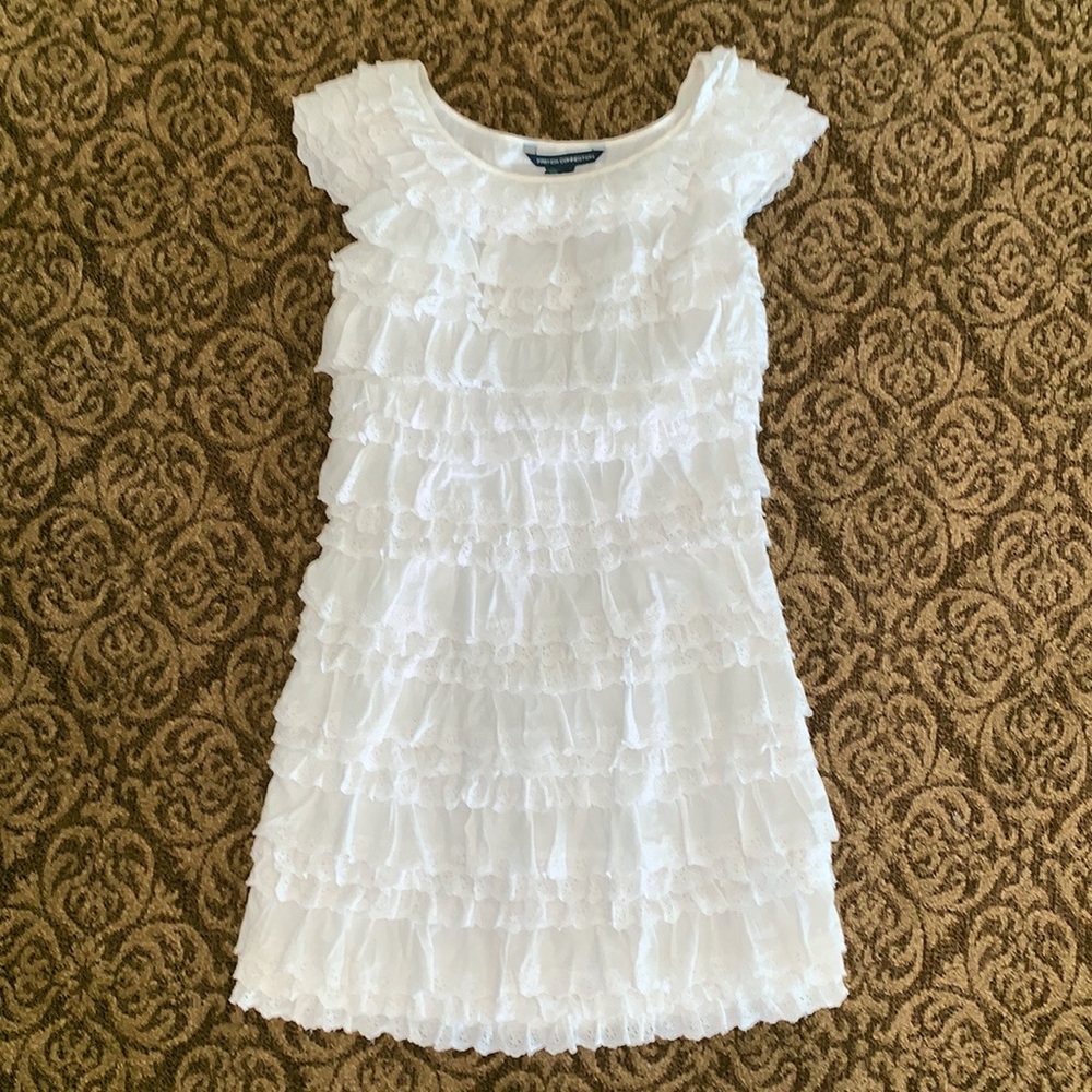NWT French Connection Pandora Petal White Ruffle Dress - Picture 3 of 7